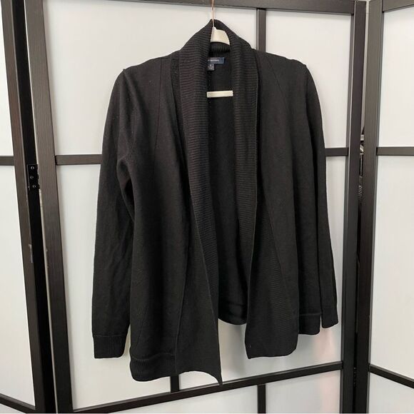 [M] Brooks Brothers 100% Merino Wool Blend Black Knit Cardigan Women’s - Picture 4 of 7